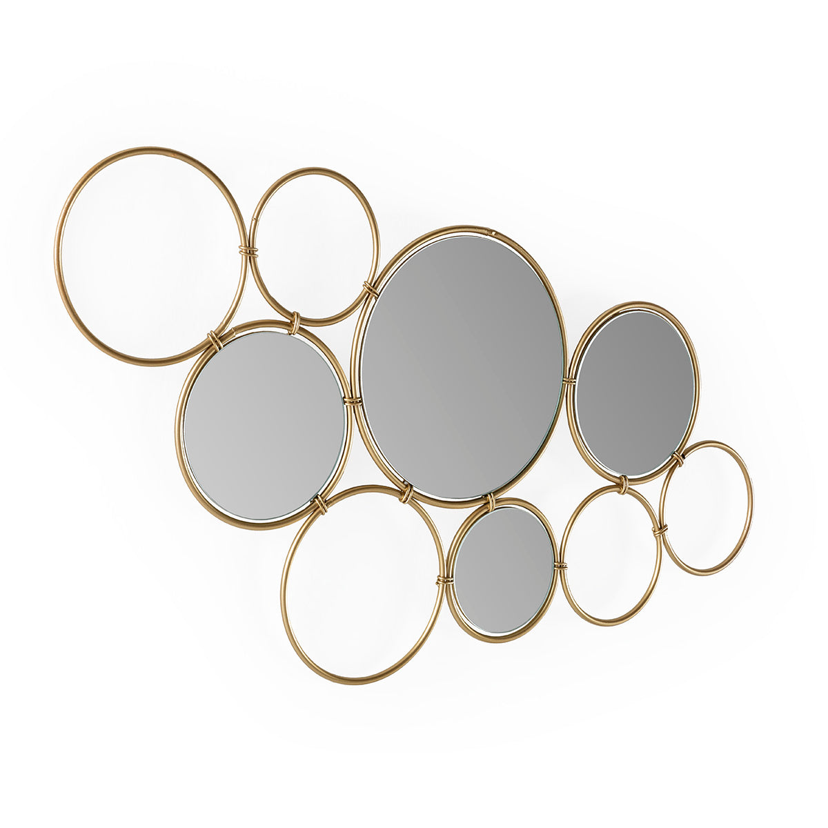 Oglinda cu Rama din Metal Auriu Thai Natura