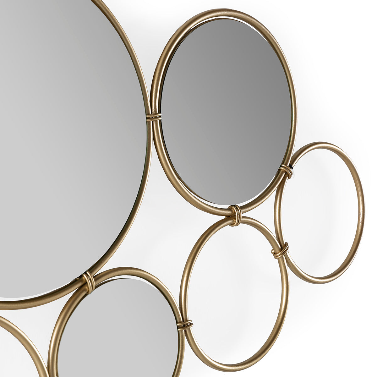 Oglinda cu Rama din Metal Auriu Thai Natura