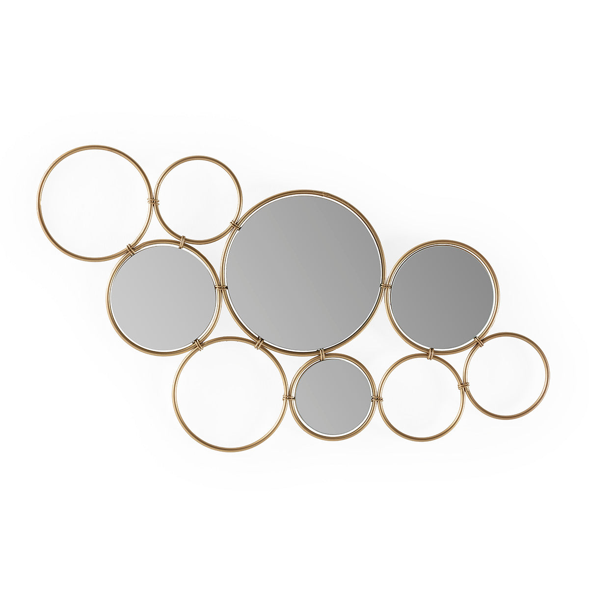 Oglinda cu Rama din Metal Auriu Thai Natura