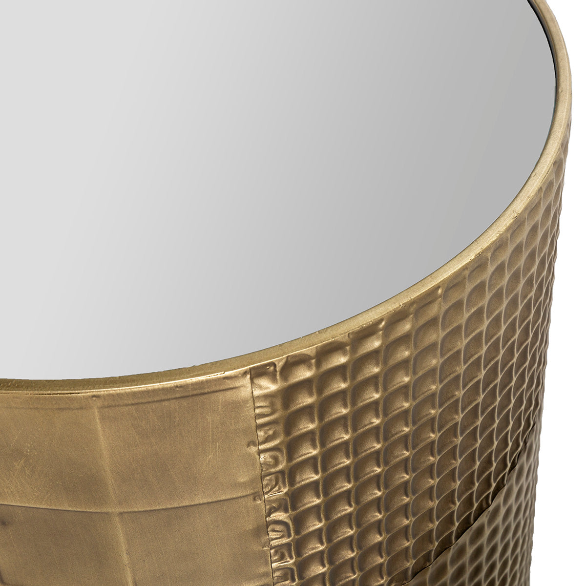 Masa Laterala din Metal Oglinda Auriu Thai Natura