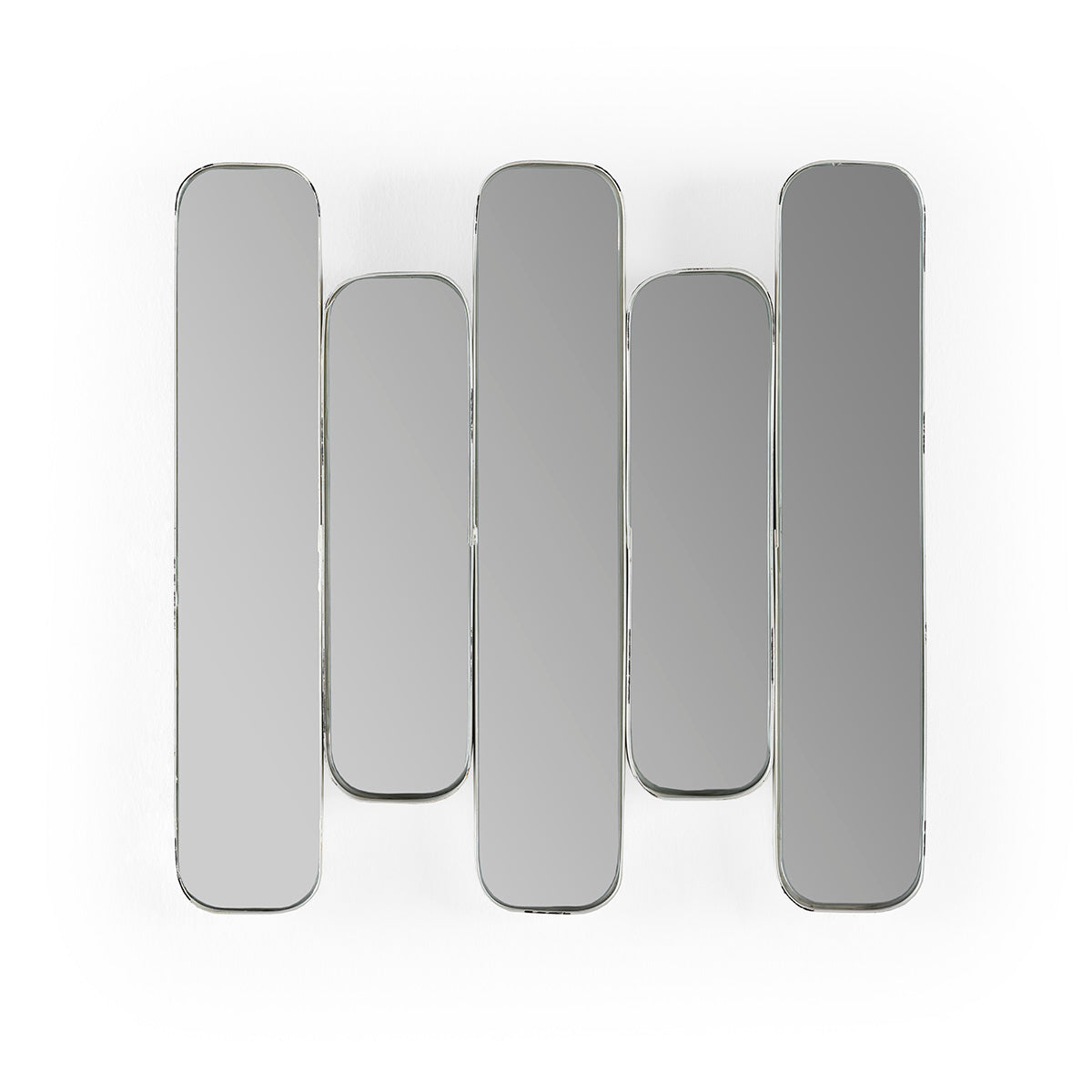 Oglinda cu Rama din Metal Alb Imbatranit Thai Natura