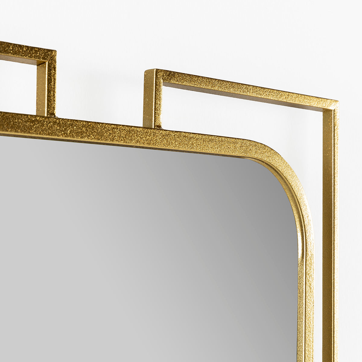 Oglinda cu Rama din Metal Auriu Thai Natura