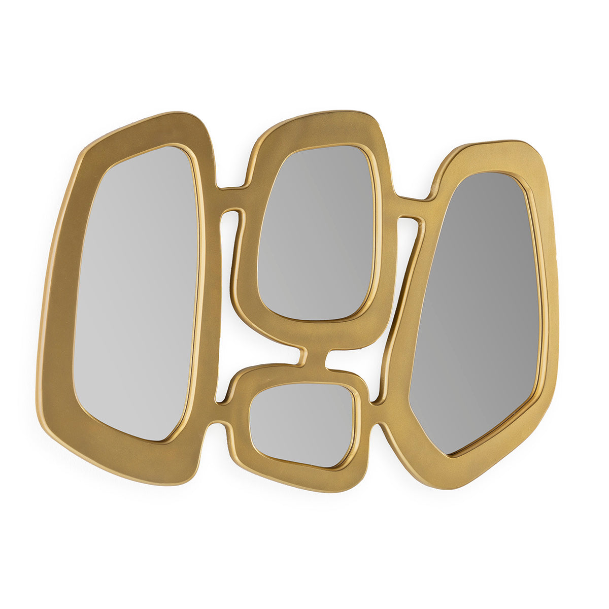 Oglinda cu Rama din Metal Auriu Thai Natura