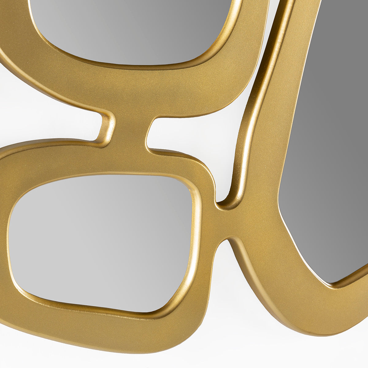 Oglinda cu Rama din Metal Auriu Thai Natura