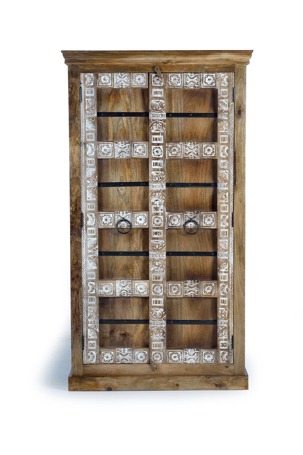 Dulap din Lemn de Mango cu 2 Usi si Rafturi Interioare Giner y Colomer