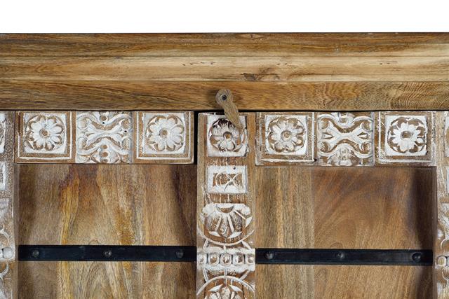 Dulap din Lemn de Mango cu 2 Usi si Rafturi Interioare Giner y Colomer