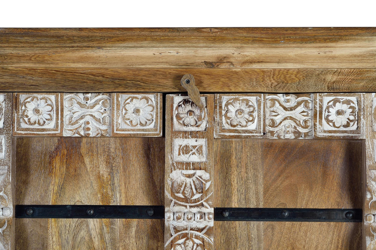 Dulap din Lemn de Mango cu 2 Usi si Rafturi Interioare Giner y Colomer