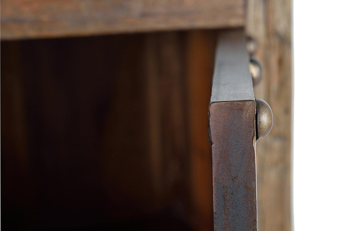 Dulap din Lemn Recuperat cu Doua Usi si Doua Sertare Giner y Colomer