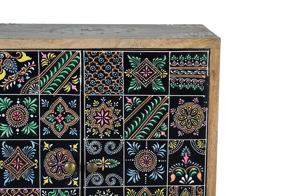 Noptiera din Lemn de Mango Pictata Manual Giner y Colomer