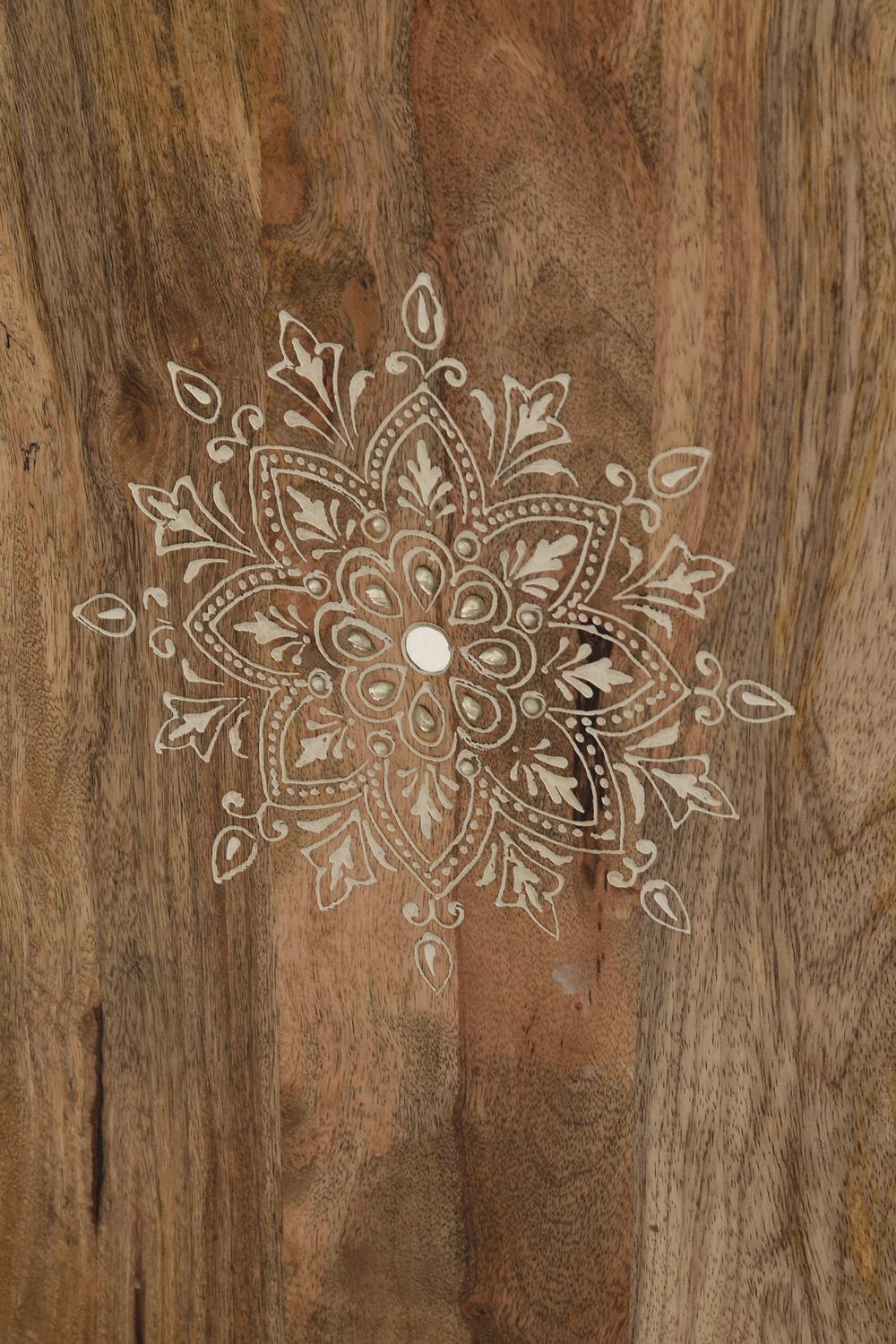 Noptiera din Lemn de Mango cu Detalii Pictate Manual Giner y Colomer