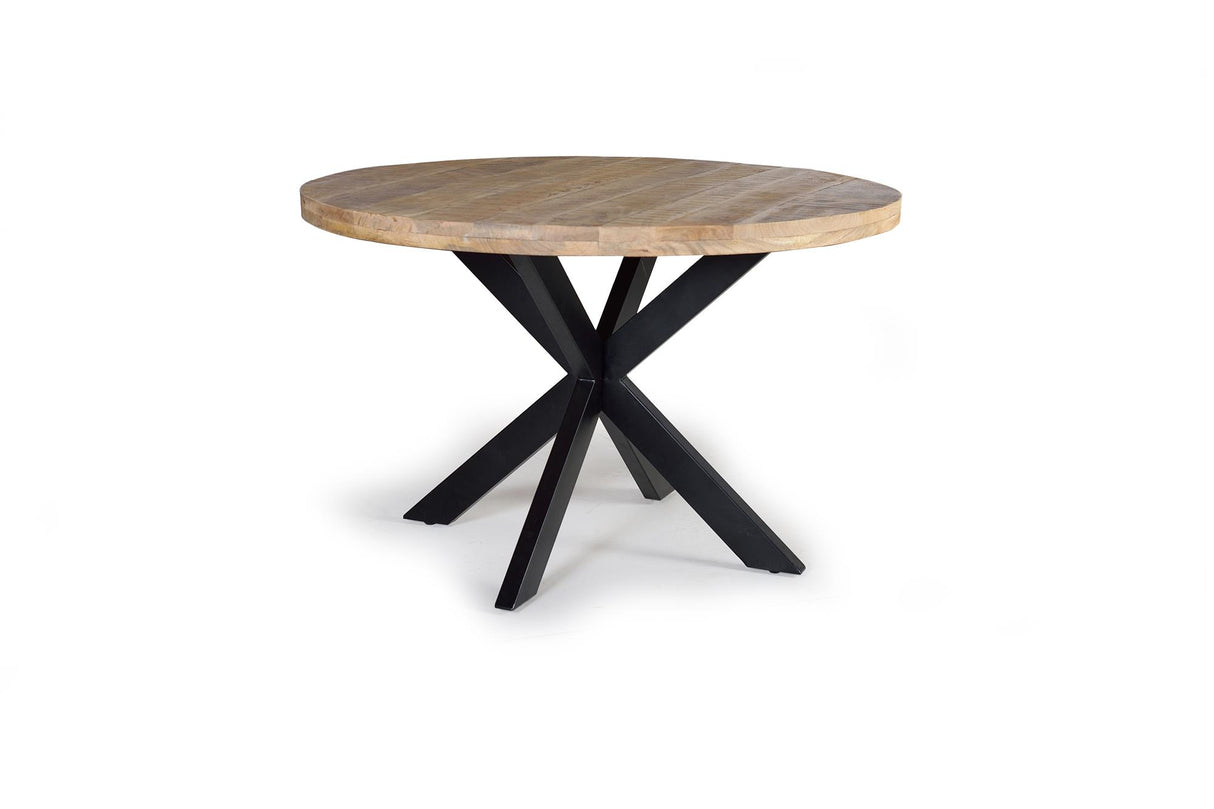 Masa Dining din Lemn de Acacia cu Picioare Metalice Giner y Colomer