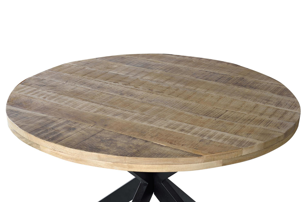 Masa Dining din Lemn de Acacia cu Picioare Metalice Giner y Colomer