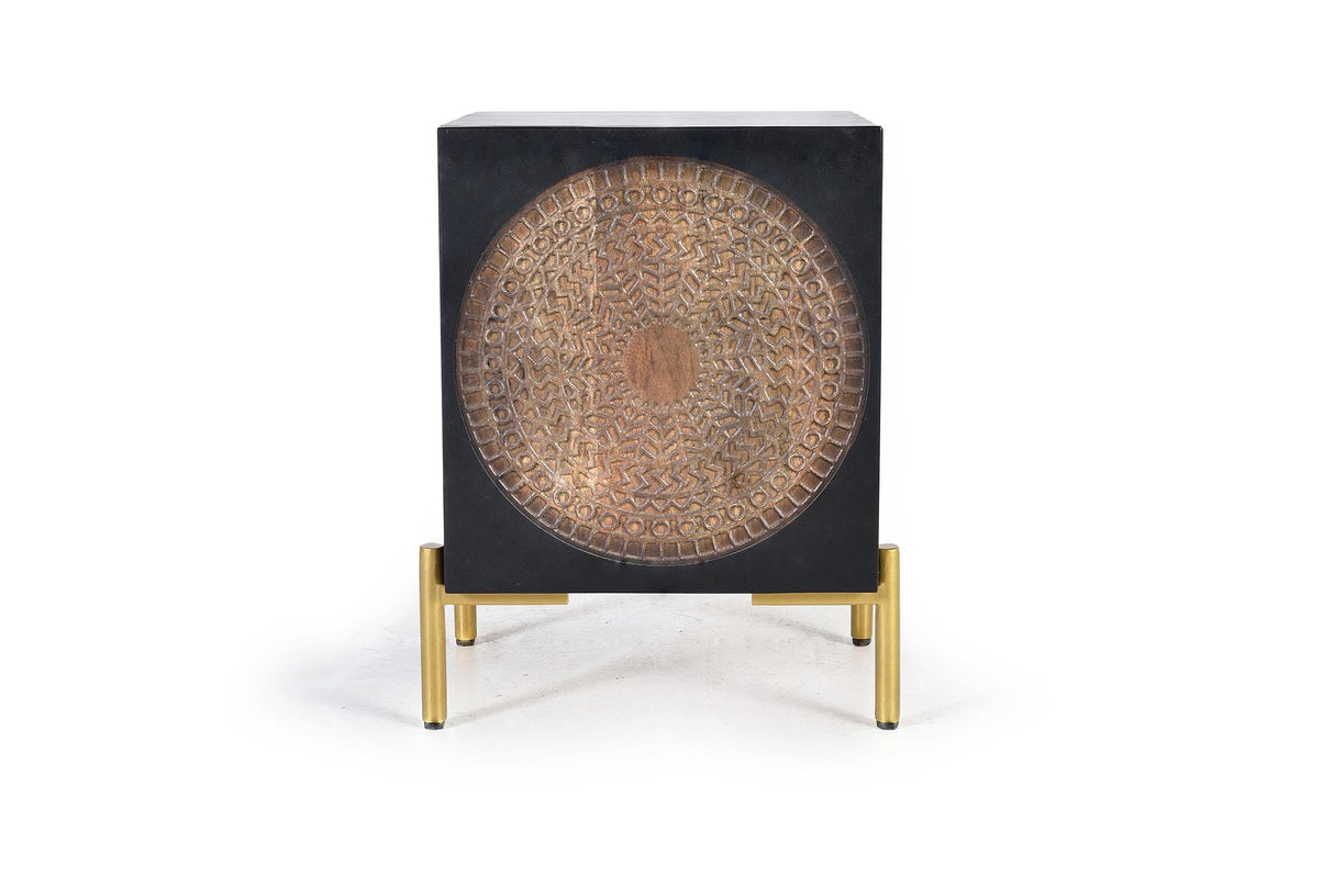 Noptiera din Lemn de Mango si Picioare Metalice Giner y Colomer