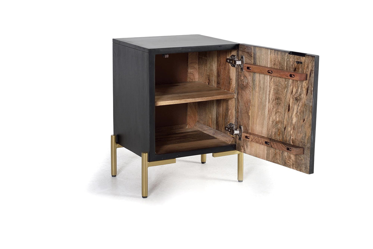 Noptiera din Lemn de Mango si Picioare Metalice Giner y Colomer