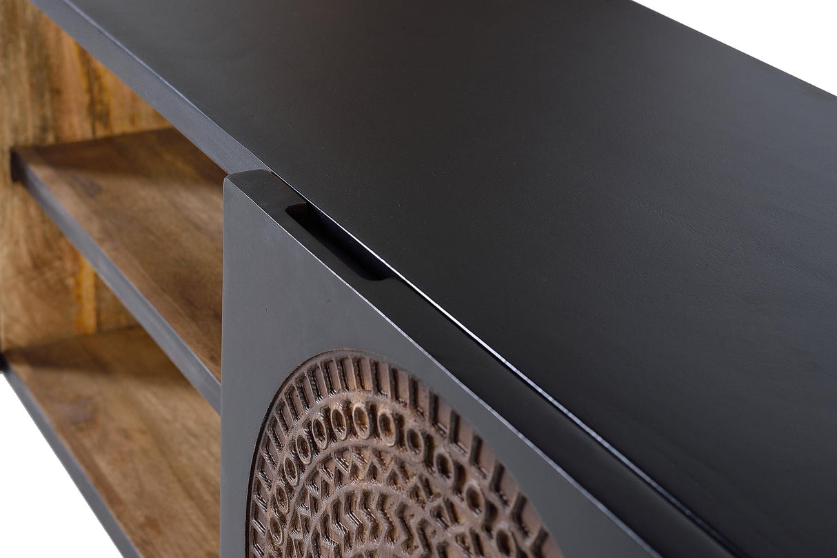 Comoda TV din Lemn de Mango cu Baza Metalica Giner y Colomer