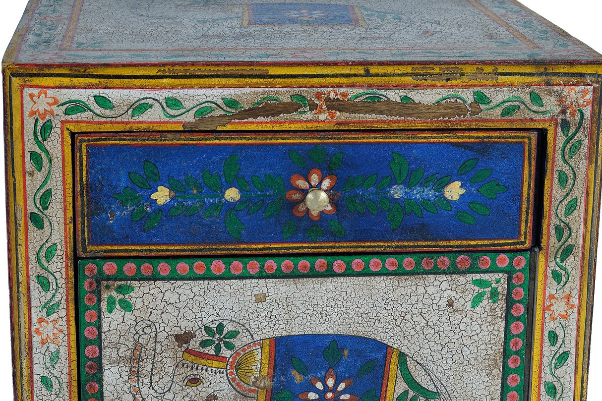 Noptiera din Lemn de Mango Pictata Manual Giner y Colomer