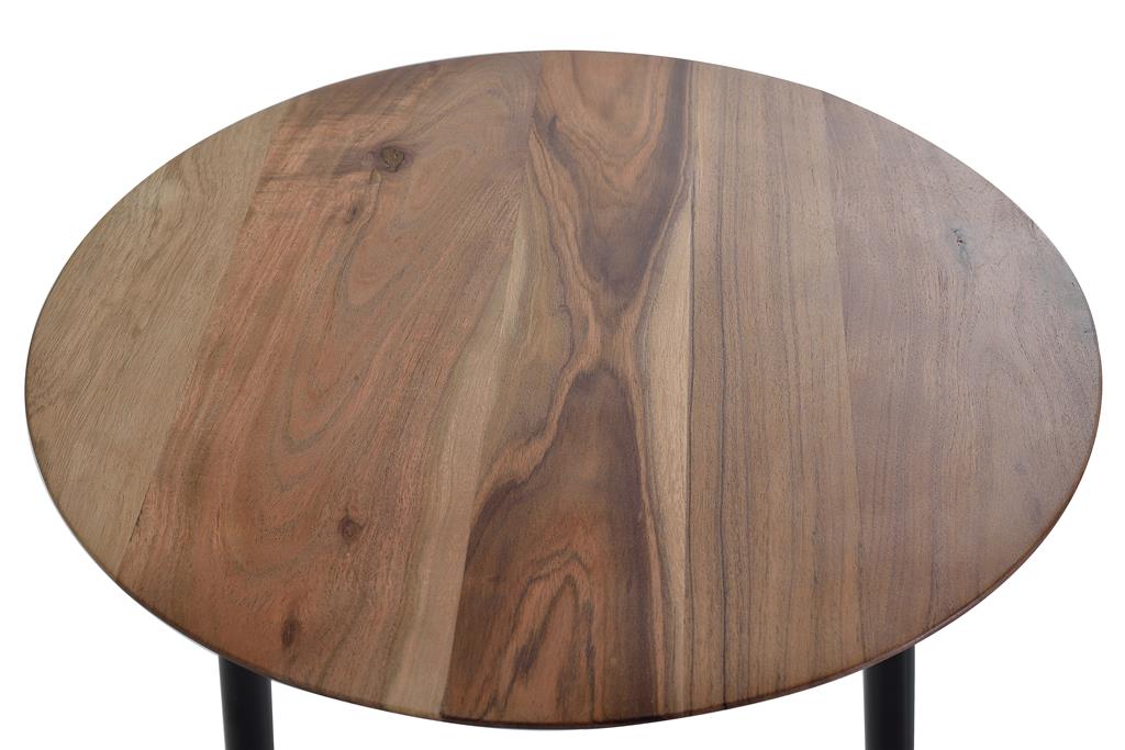 Set de 3 Mese din Lemn de Acacia cu Picioare Metalice Giner y Colomer