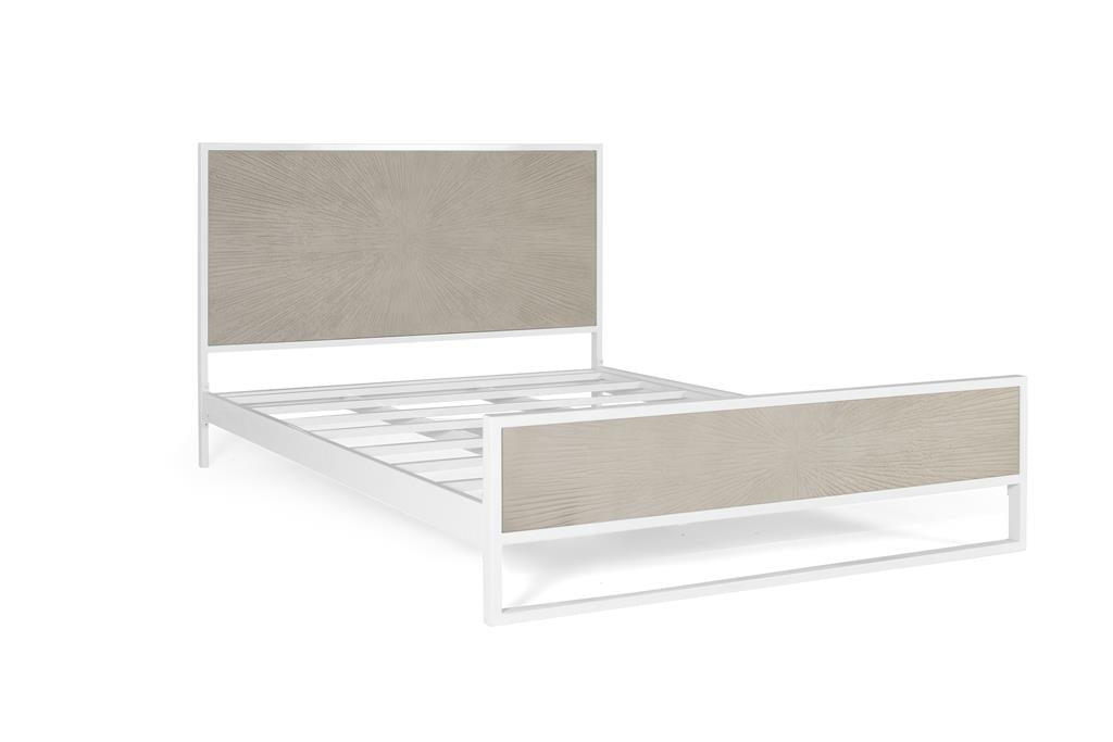 Pat Rioni Metal si Rasina de 150x200 Alb si Bej Giner y Colomer