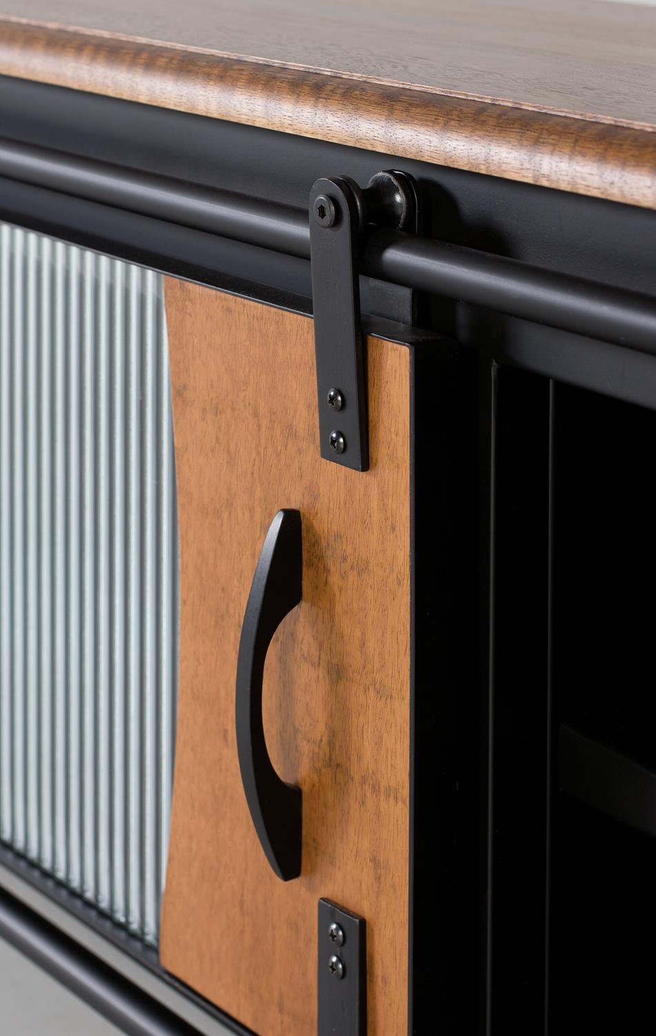 Comoda TV din Lemn de Mango cu Usa Glisanta si Metal Giner y Colomer