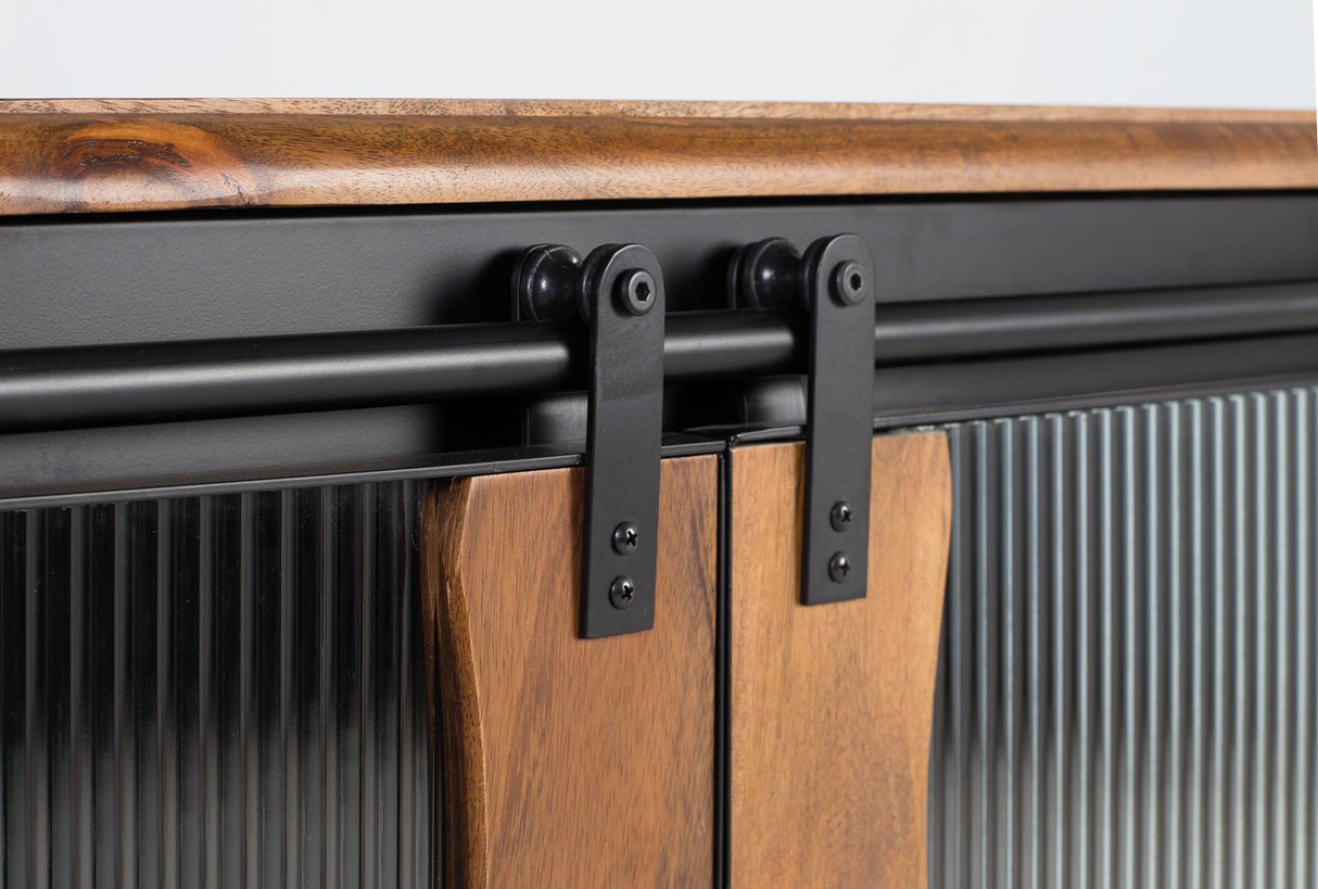 Comoda de Lemn de Mango si Metal cu 2 Usi Glisante si 6 Sertare Giner y Colomer