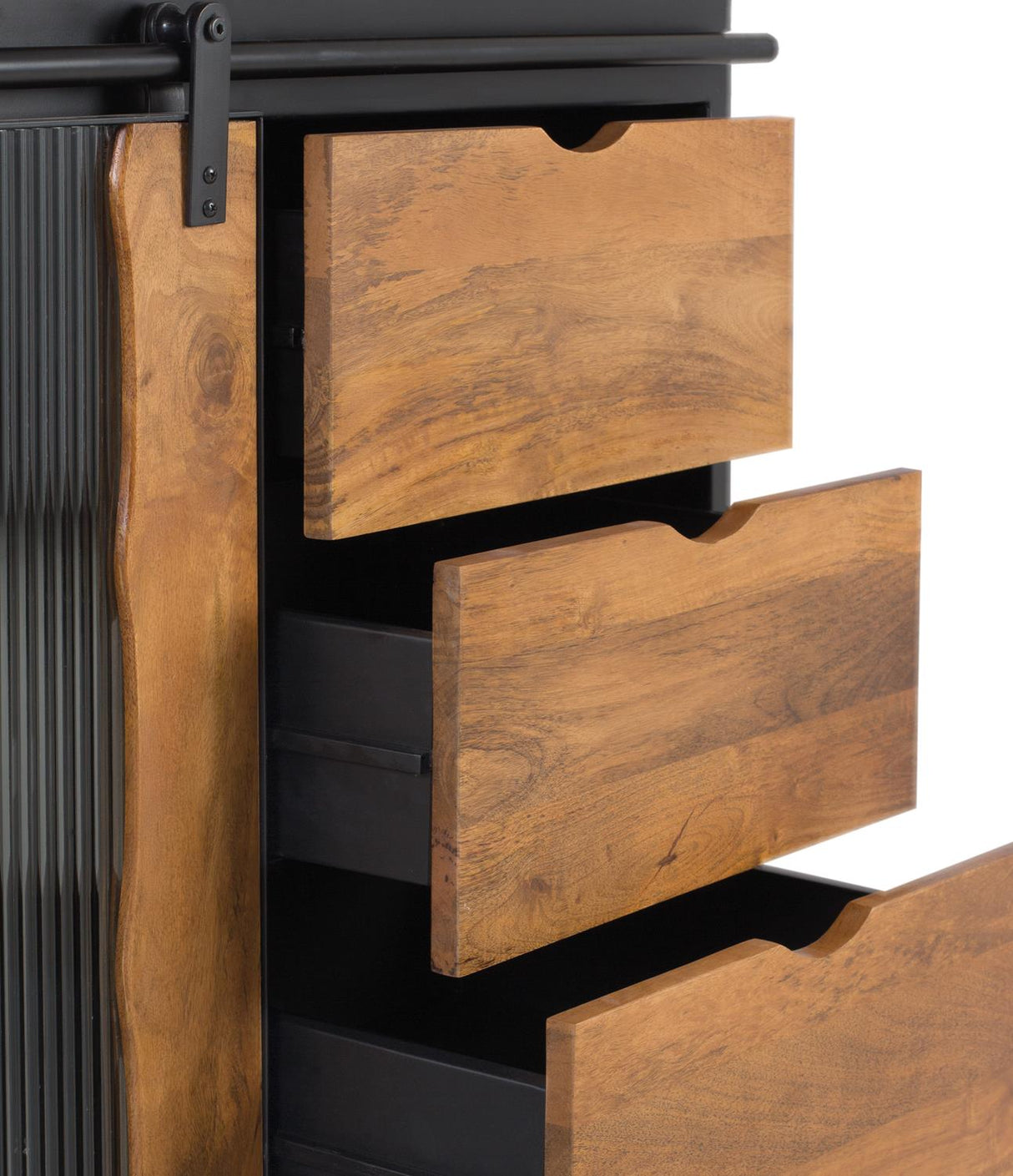 Comoda de Lemn de Mango si Metal cu 2 Usi Glisante si 6 Sertare Giner y Colomer