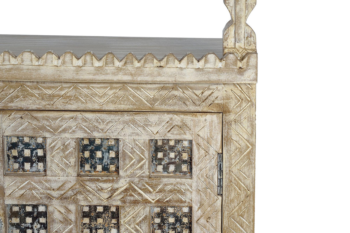 Comoda TV din Lemn de Mango cu 2 Usi si Raft Giner y Colomer