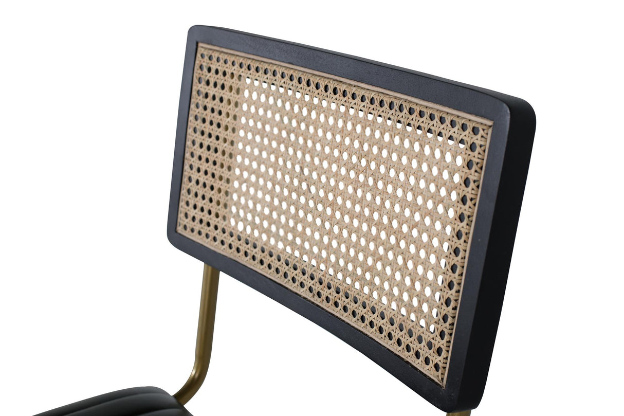 Set 2 Scaune de Dining Tapitate in Piele si Ratan Giner y Colomer