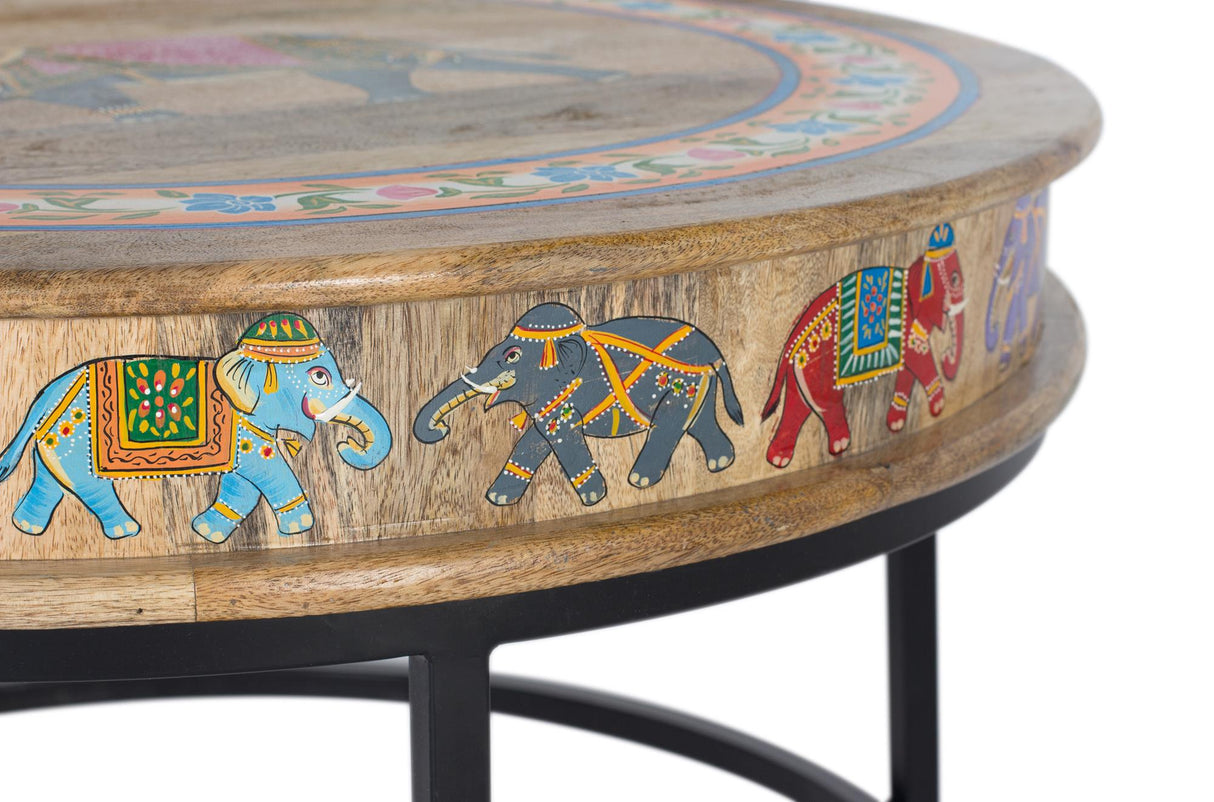 Masa de Cafea din Stejar cu Suport Metalic Giner y Colomer