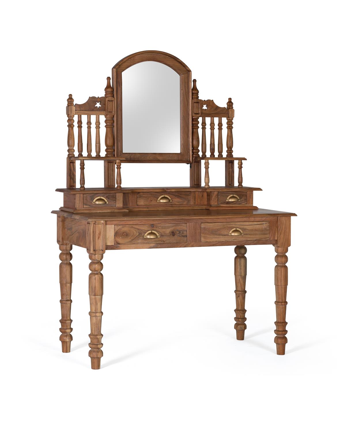 Masa de Machiaj din Lemn de Mango cu Baza Metalica Giner y Colomer