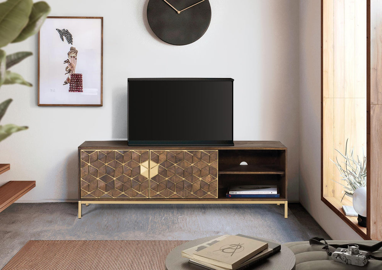 Comoda TV din Lemn de Mango si Metal Giner y Colomer