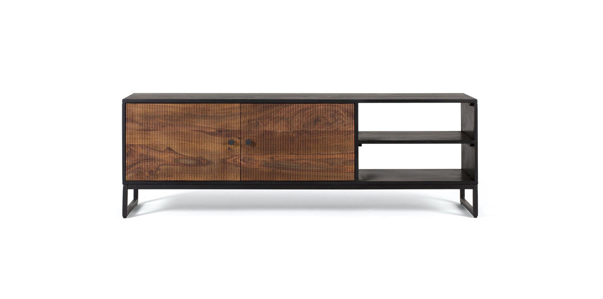 Comoda TV din Lemn de Trandafir si Mango cu Baza Metalica Giner y Colomer