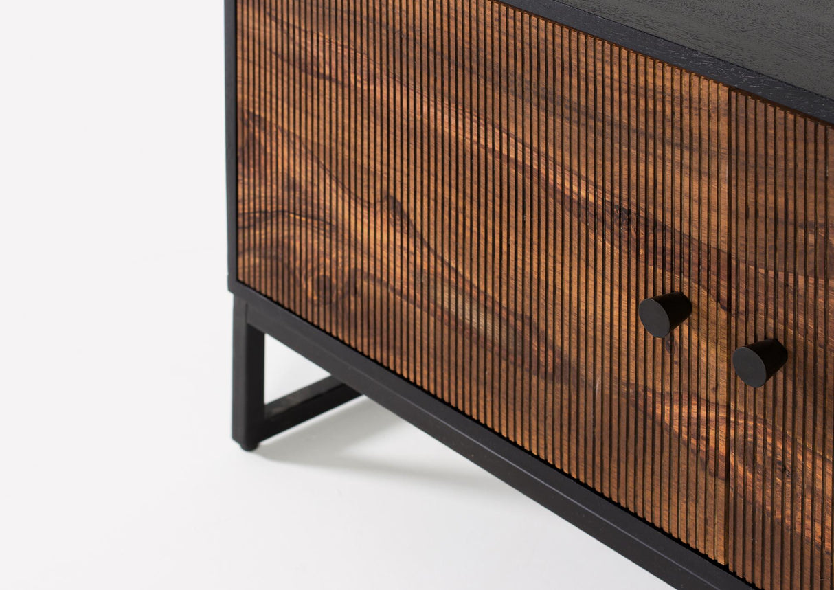 Comoda TV din Lemn de Trandafir si Mango cu Baza Metalica Giner y Colomer