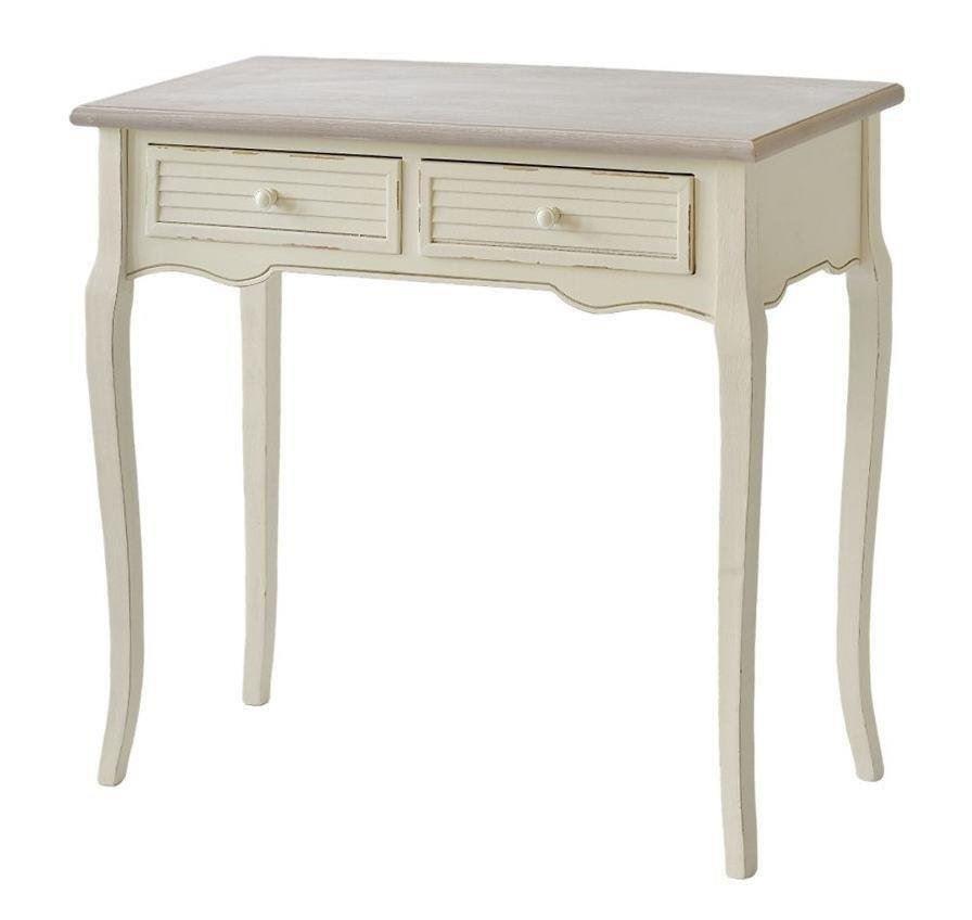 Consola Pictata in Stilul Provence cu Doua Sertare Livin Hill