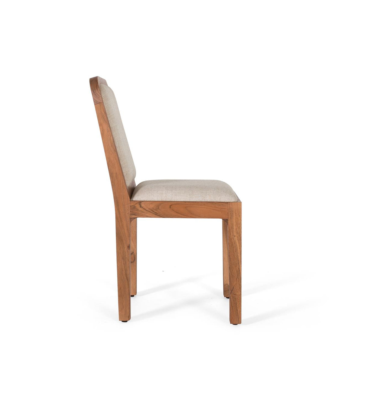 Set 2 Scaune din Lemn de Acacia Tapitate cu Material Textil Bej Giner y Colomer