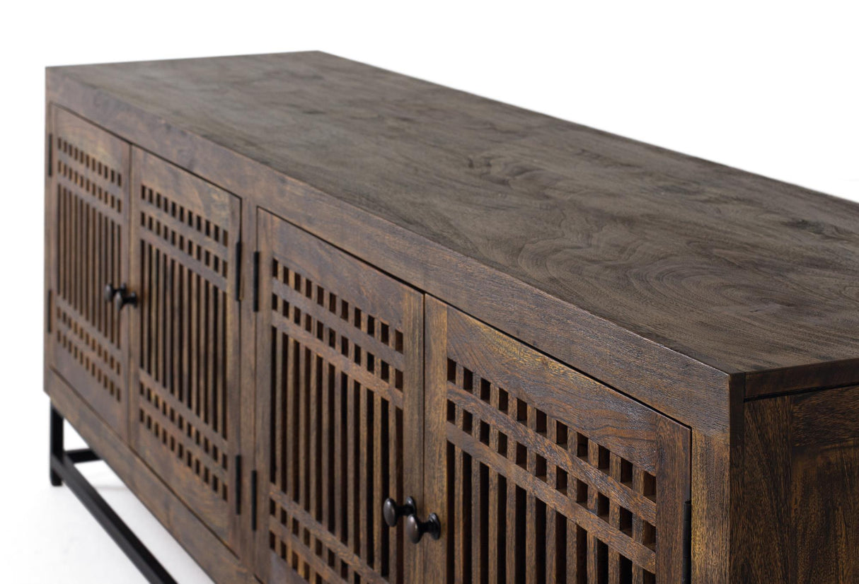 Comoda TV din Lemn de Acacia cu Baza Metalica Giner y Colomer