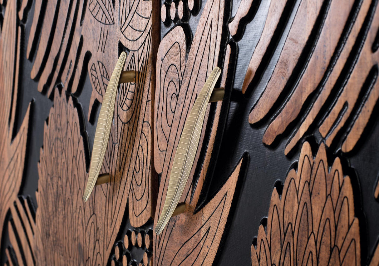 Dulap cu Doua Usi din Lemn de Acacia si Picioare Metalice Giner y Colomer