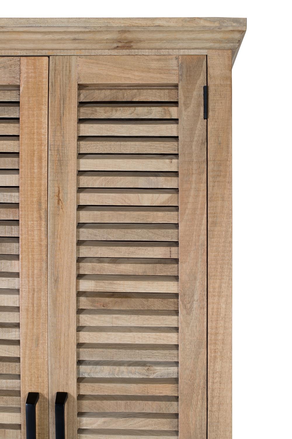 Dulap din Lemn de Mango cu 4 Usi si Rafturi Ajustabile Giner y Colomer