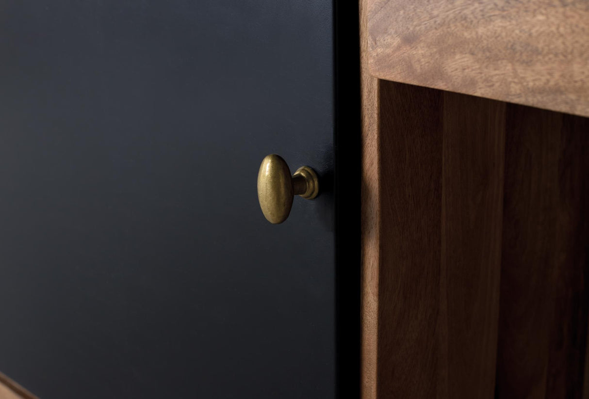 Comoda din Lemn de Mango cu Iluminare si Usi Metalice Giner y Colomer