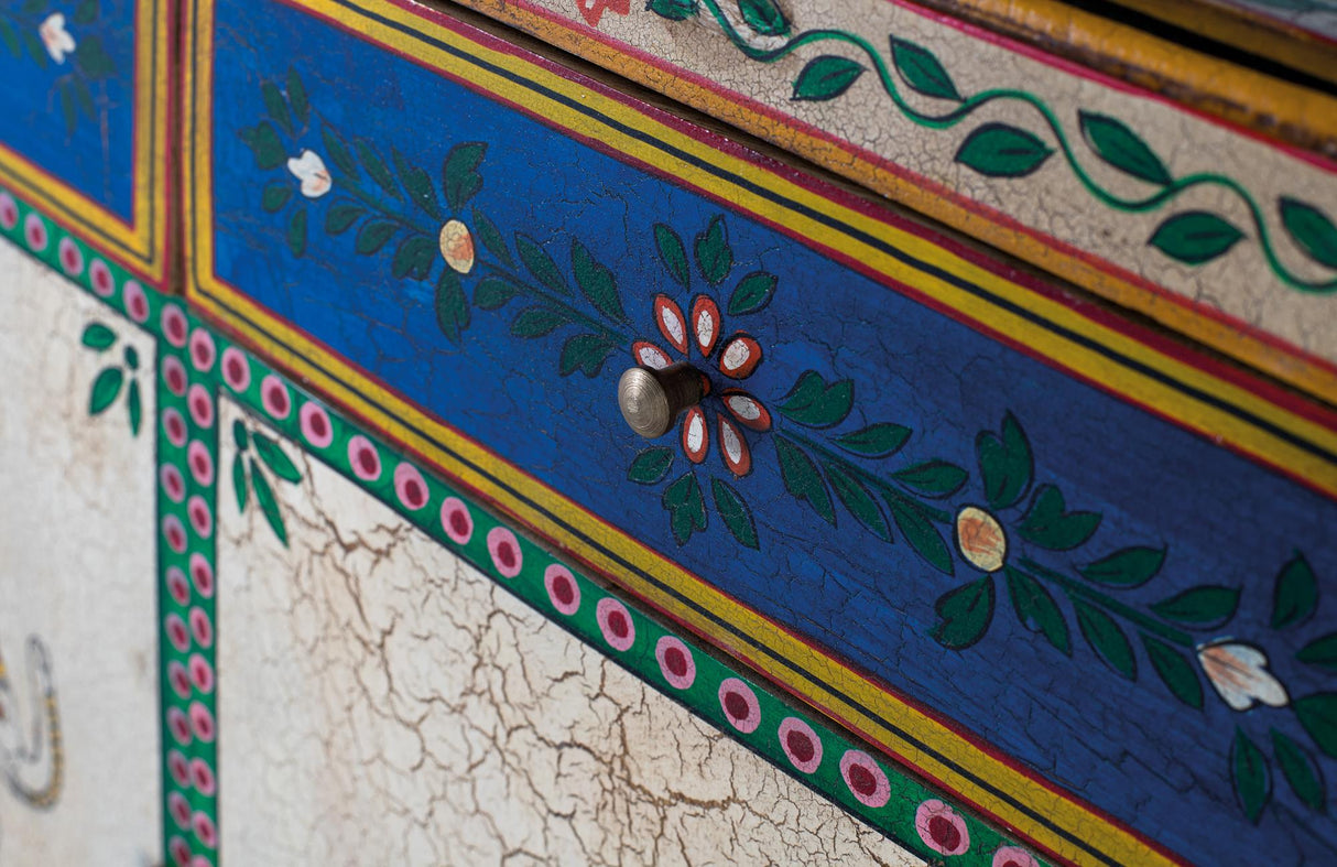 Comoda din Lemn de Mango Pictata Manual Giner y Colomer