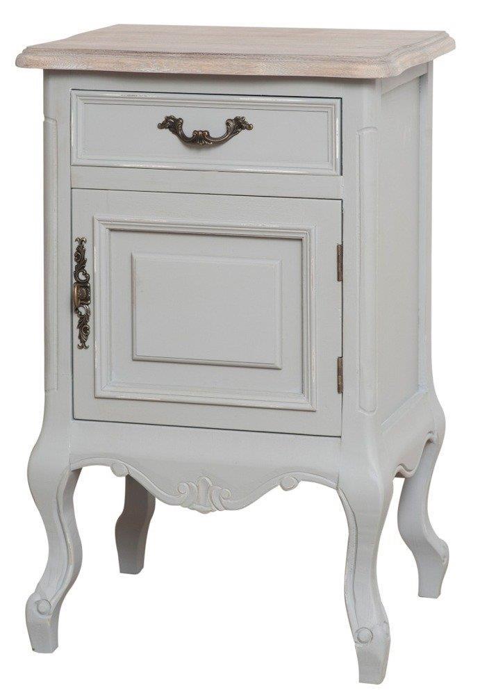 Noptiera Provence cu Picioare Sculptate si Manere Bronz Livin Hill