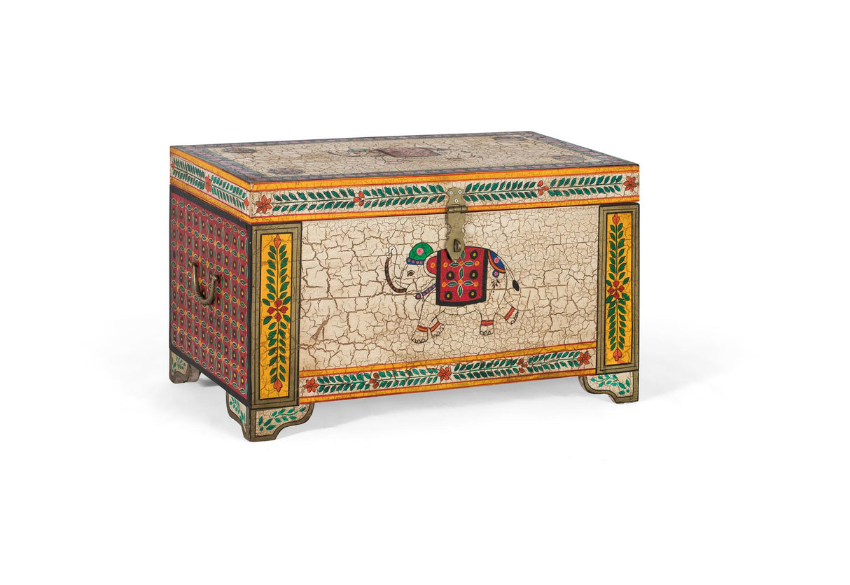 Cufar din Lemn de Mango Pictat Manual cu Capacitate Mare de Depozitare Giner y Colomer