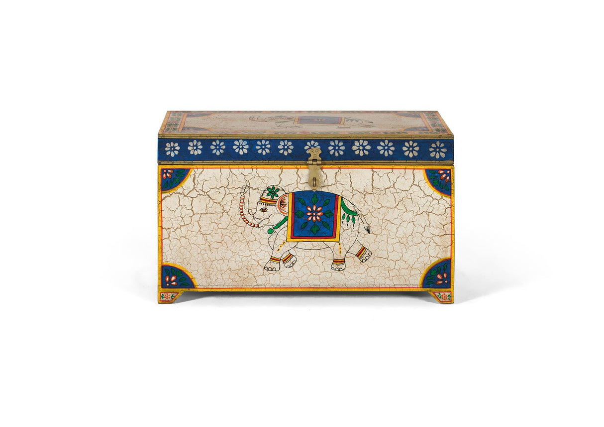 Cufar din Lemn de Mango Pictat Manual cu Capacitate Mare de Depozitare Giner y Colomer