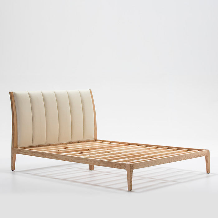 Pat Lemn de Frasin cu Tapiterie din Piele Ecologica Thai Natura