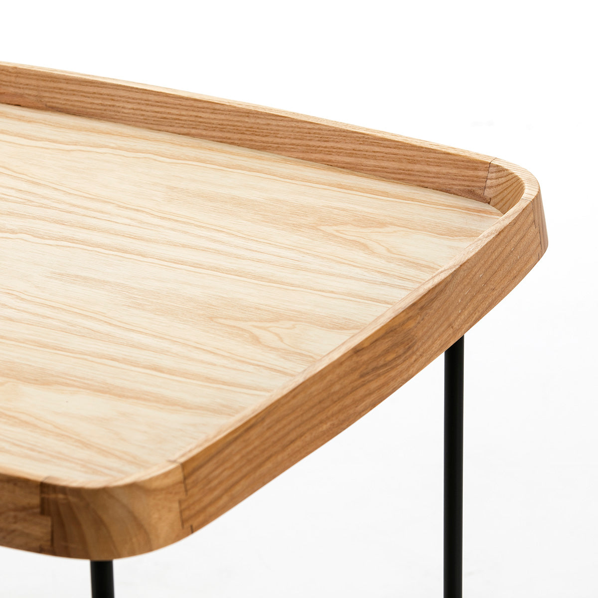 Masa Laterala Lemn Metal Negru Auriu Thai Natura