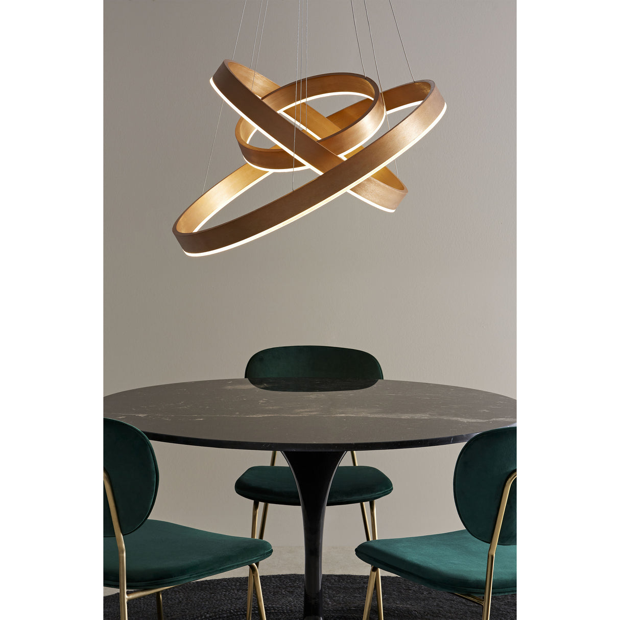 Scaun Verde cu Structura din Metal Aurie Thai Natura