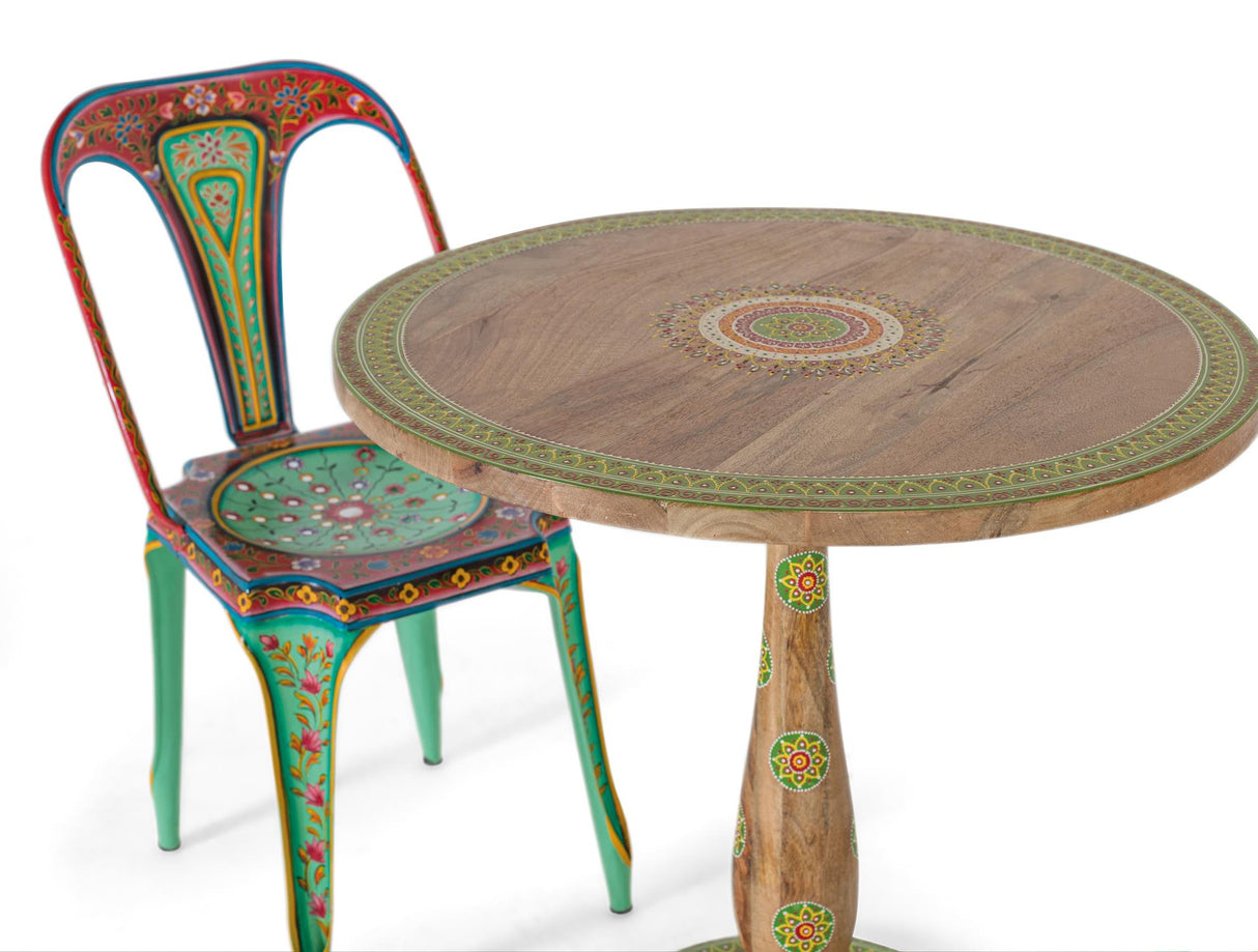 Scaune din Metal Pictat Manual cu Pernite Antialunecare Giner y Colomer