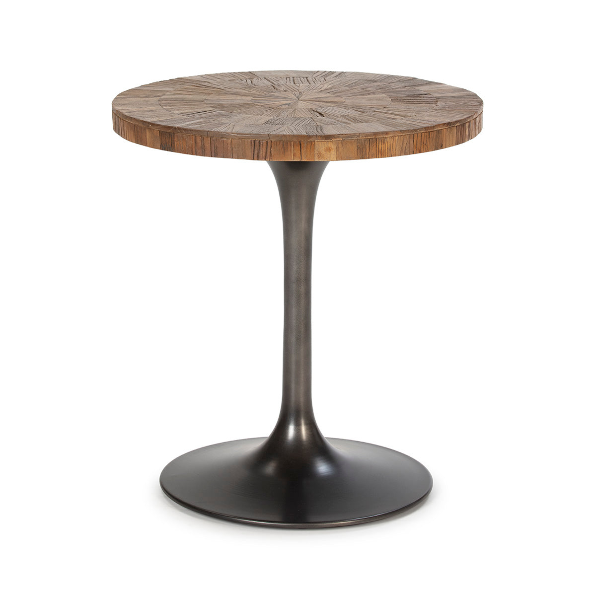 Masa de Cafea din Stejar cu Suport Metalic Thai Natura