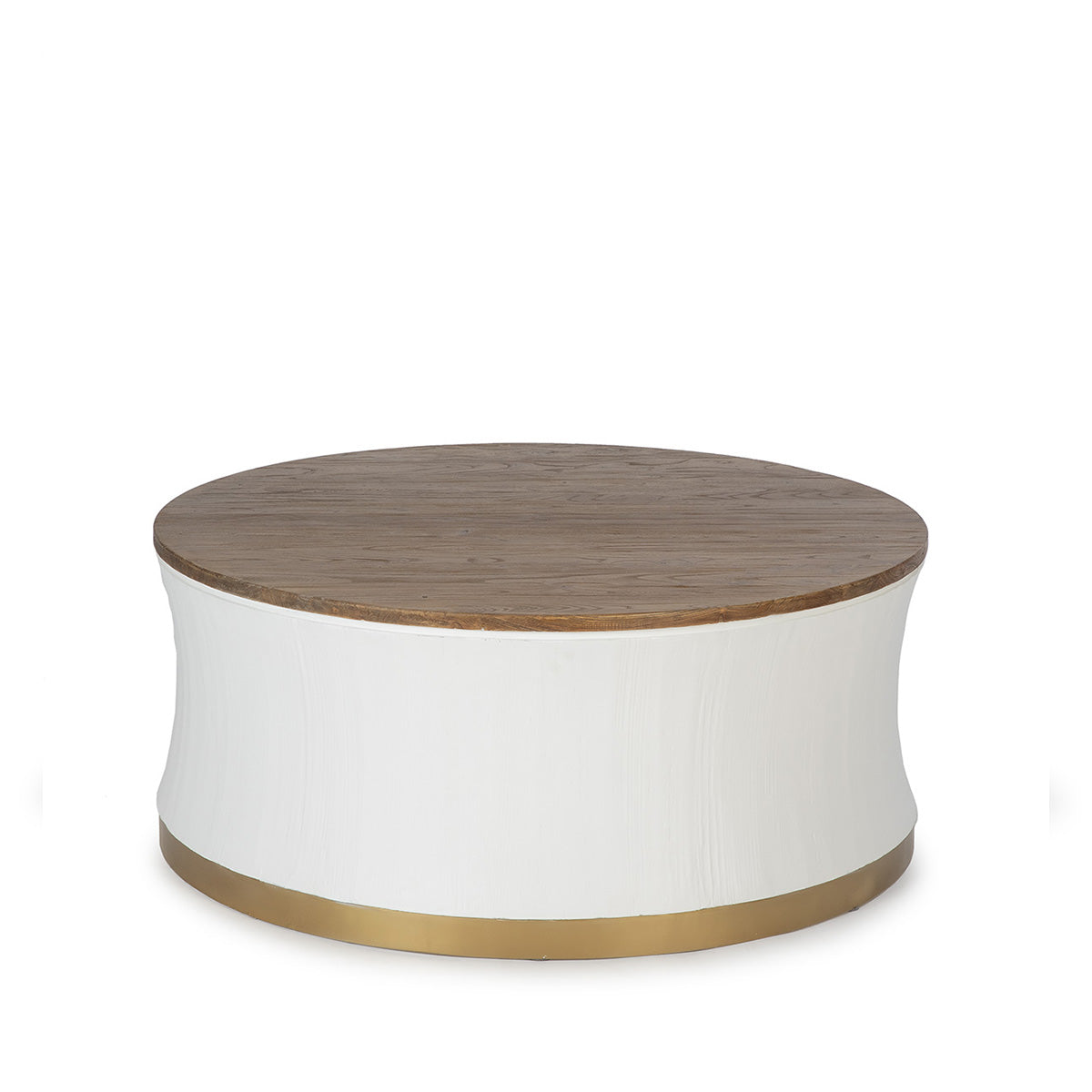 Masa de Cafea din Stejar cu Suport Metalic Thai Natura