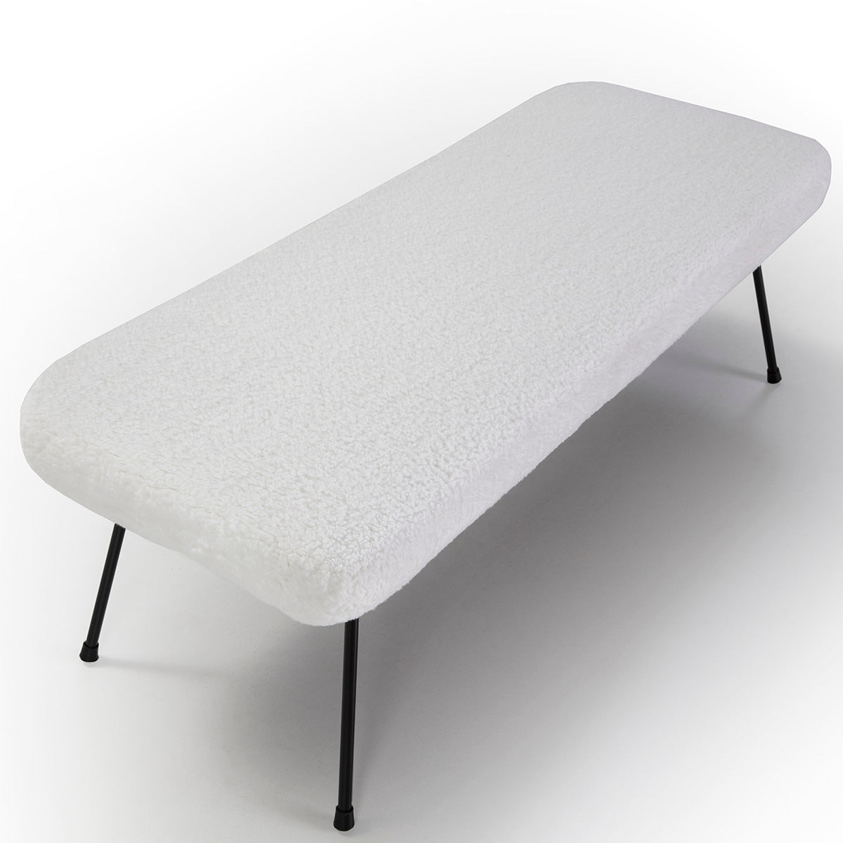 Banca Moderna cu Structura Metalica Tapiterie Alba Thai Natura