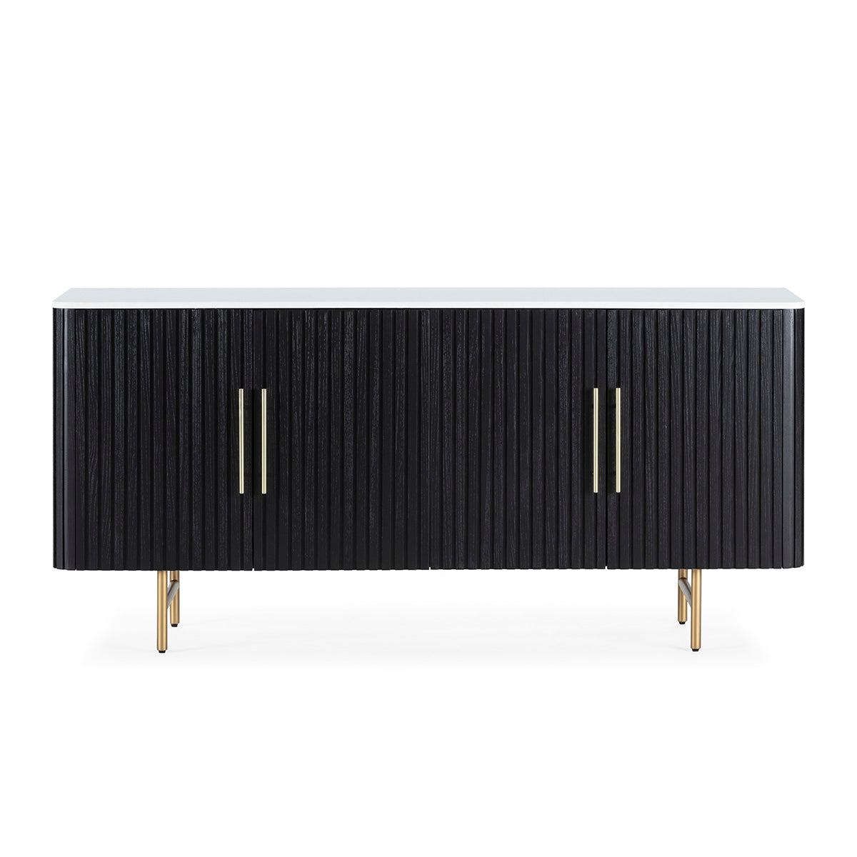 Comoda din Lemn de Ulm Marmura Artificiala cu Suport Metalic Thai Natura